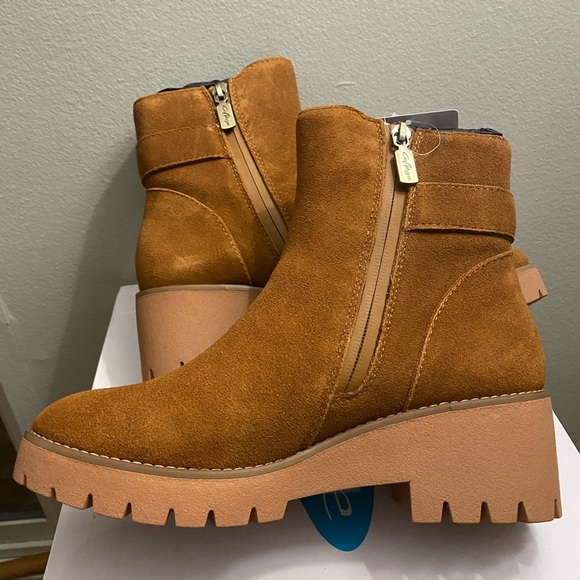 Aqua College Desiree Waterproof Booties in Cognac - NWT - Picture 4 of 10
